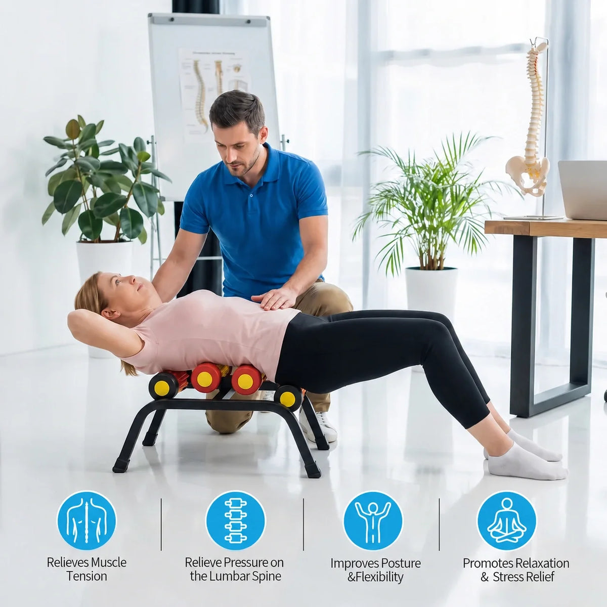 NexStretch SpineFlex Back Stretch Bench