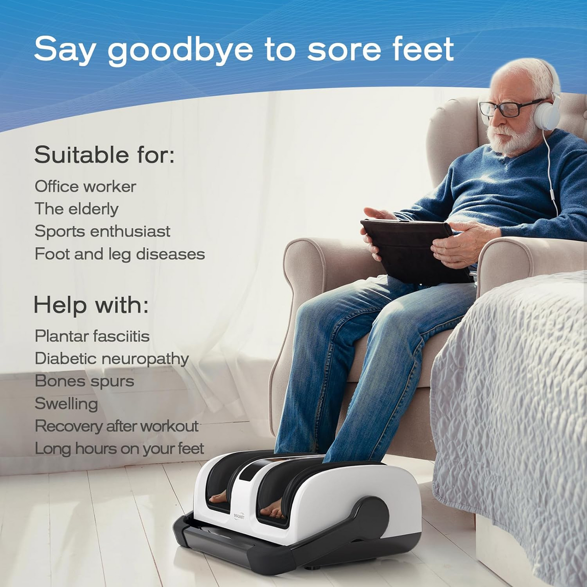 NexStretch ComfortWave Leg Massager