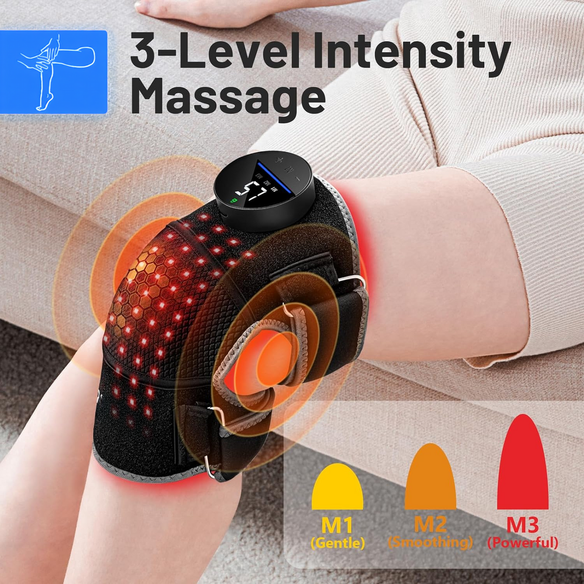 NexStretch KneoLight Red Light Knee Massager