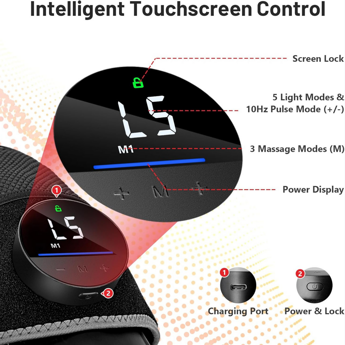 NexStretch KneoLight Red Light Knee Massager