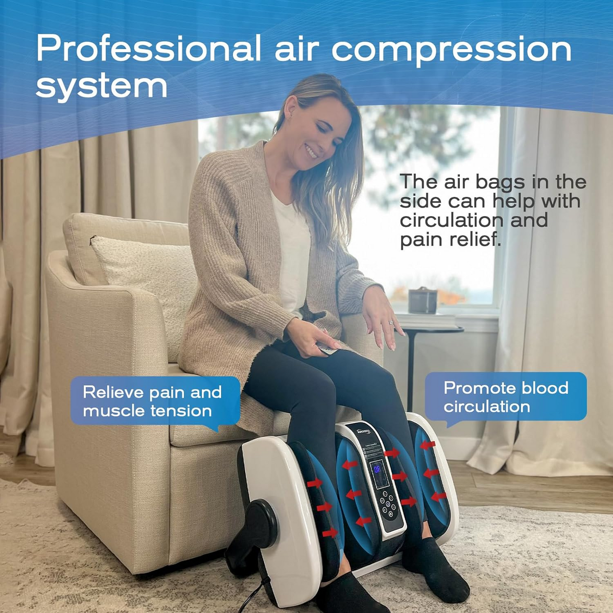 NexStretch ComfortWave Leg Massager
