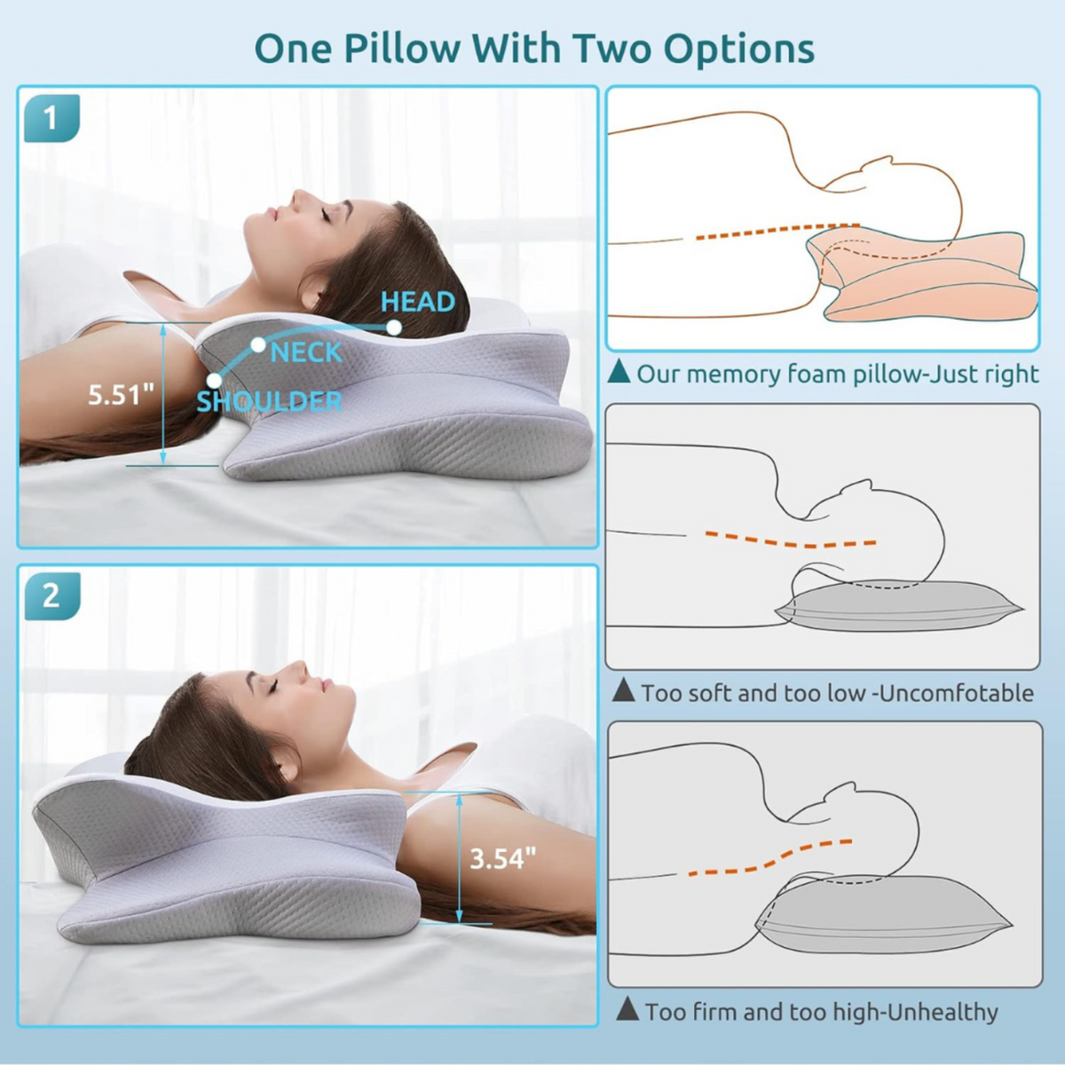 NexStretch SpineAlign Contour Pillow
