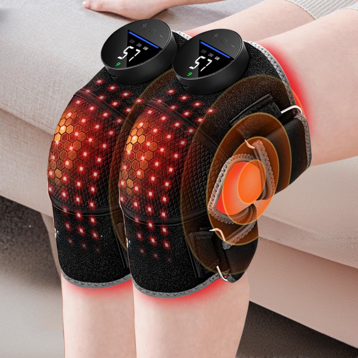 NexStretch KneoLight Red Light Knee Massager