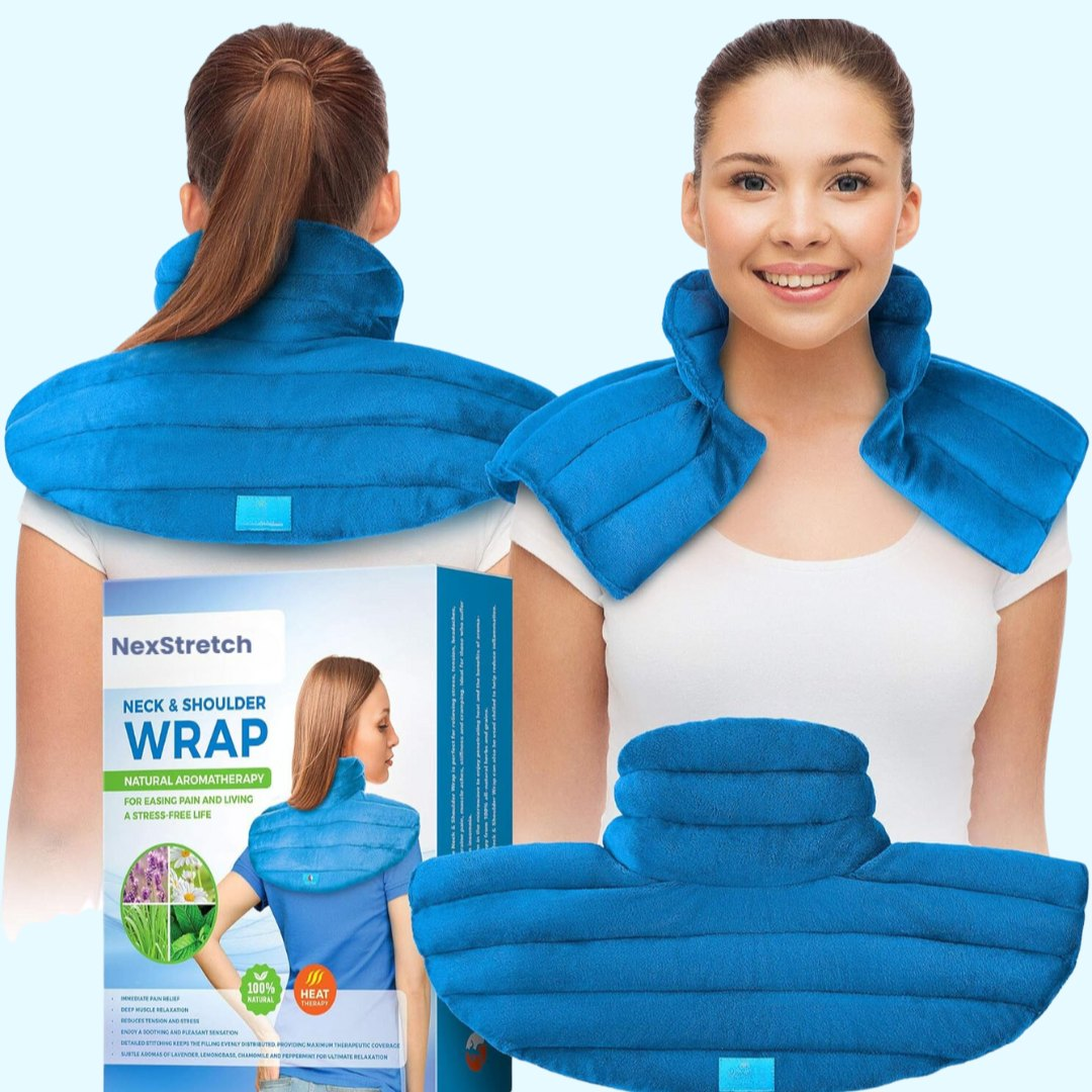 NexStretch Weighted Heated Neck & Shoulder Wrap